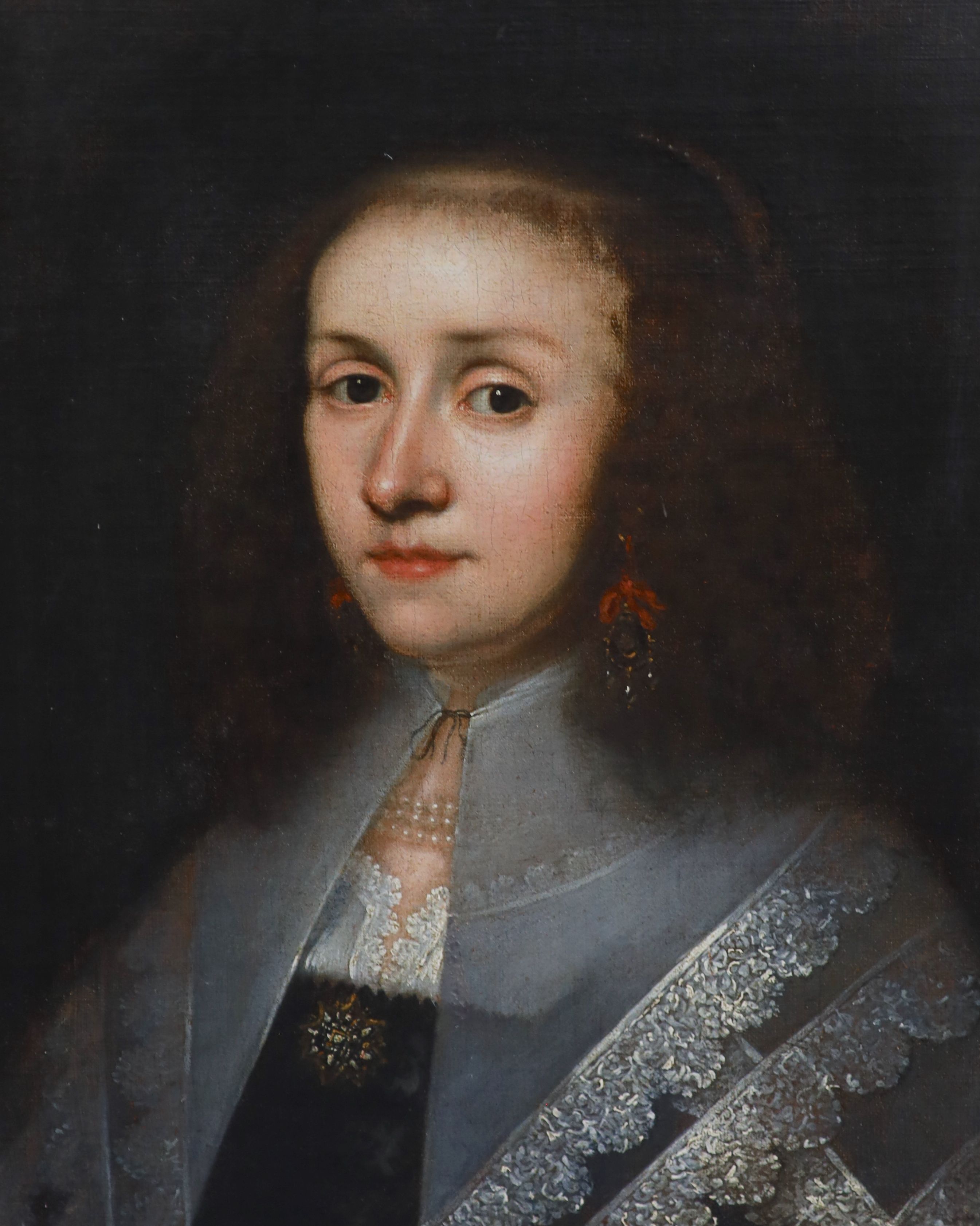 Follower of Daniel Mytens (c.1590-1687), Portrait of a Lady, oil on canvas, 49 x 39.5cm